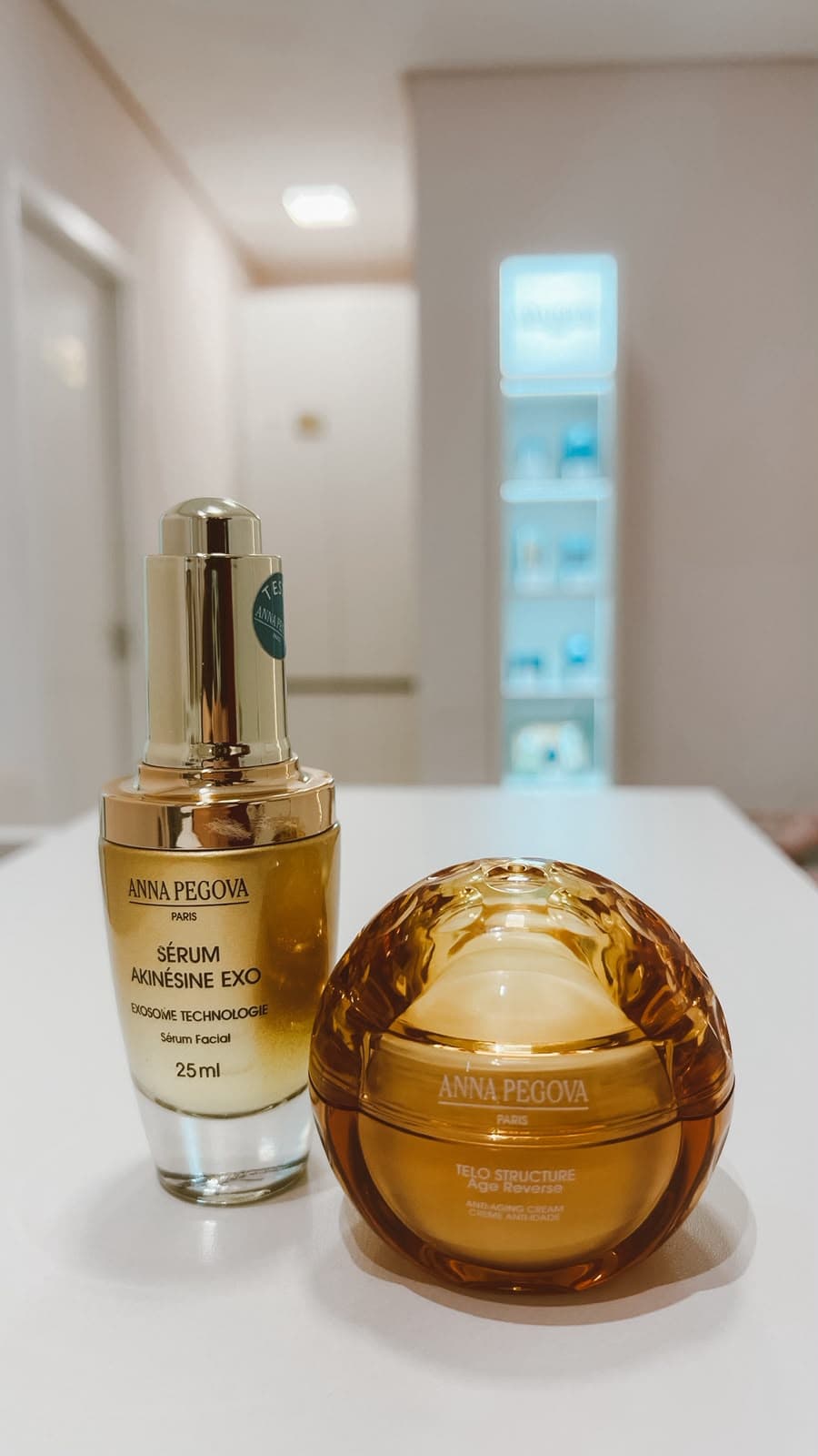 Produtos Anna Pegova disponíveis na clínica